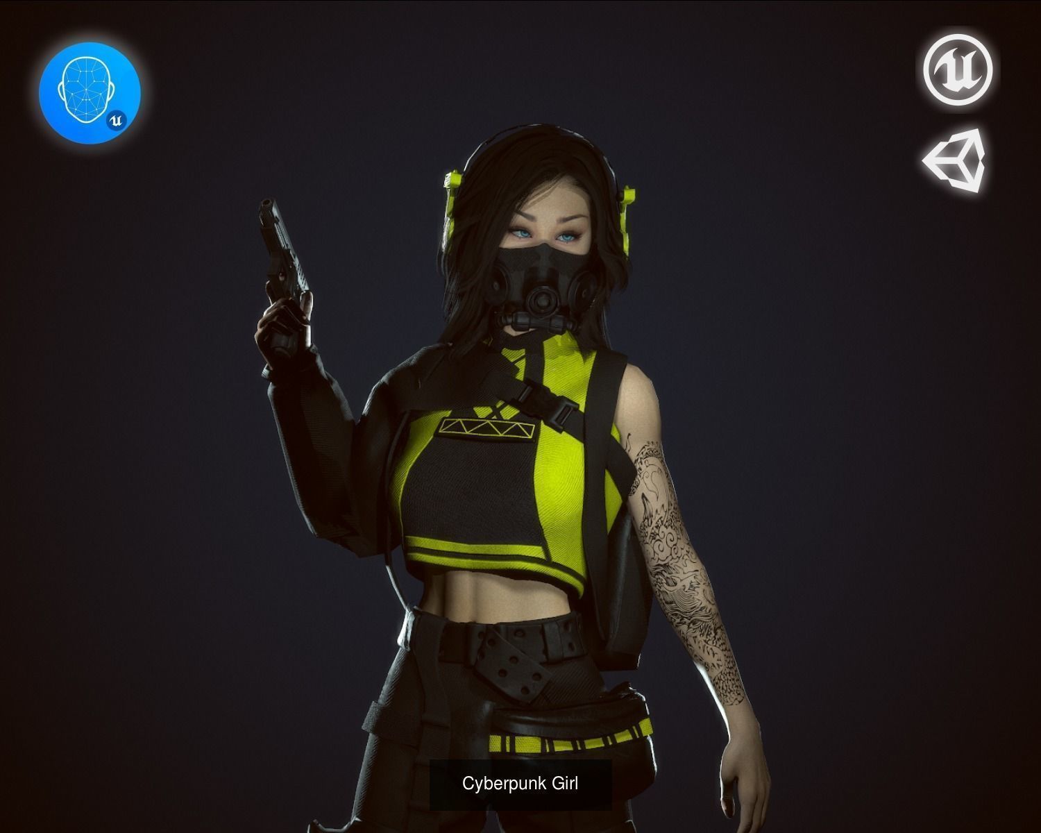 Cyberpunk Girls Pack 3D Model Collection_8