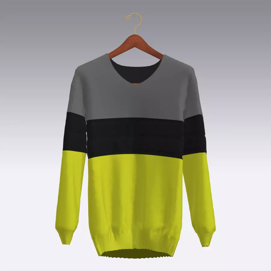 Sweater on hanger Low-poly 3D model_0