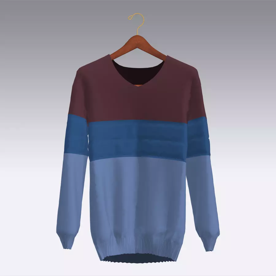 Sweater Low-poly 3D model_0