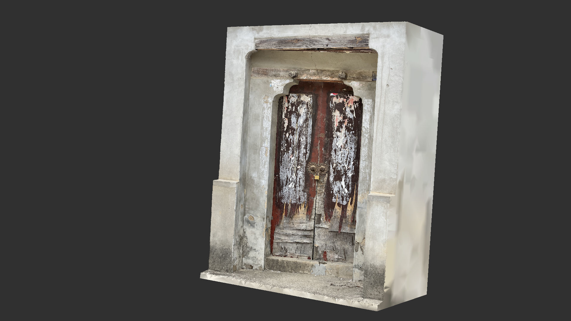 Chinese style rural house gate 3d scan 3D model_17