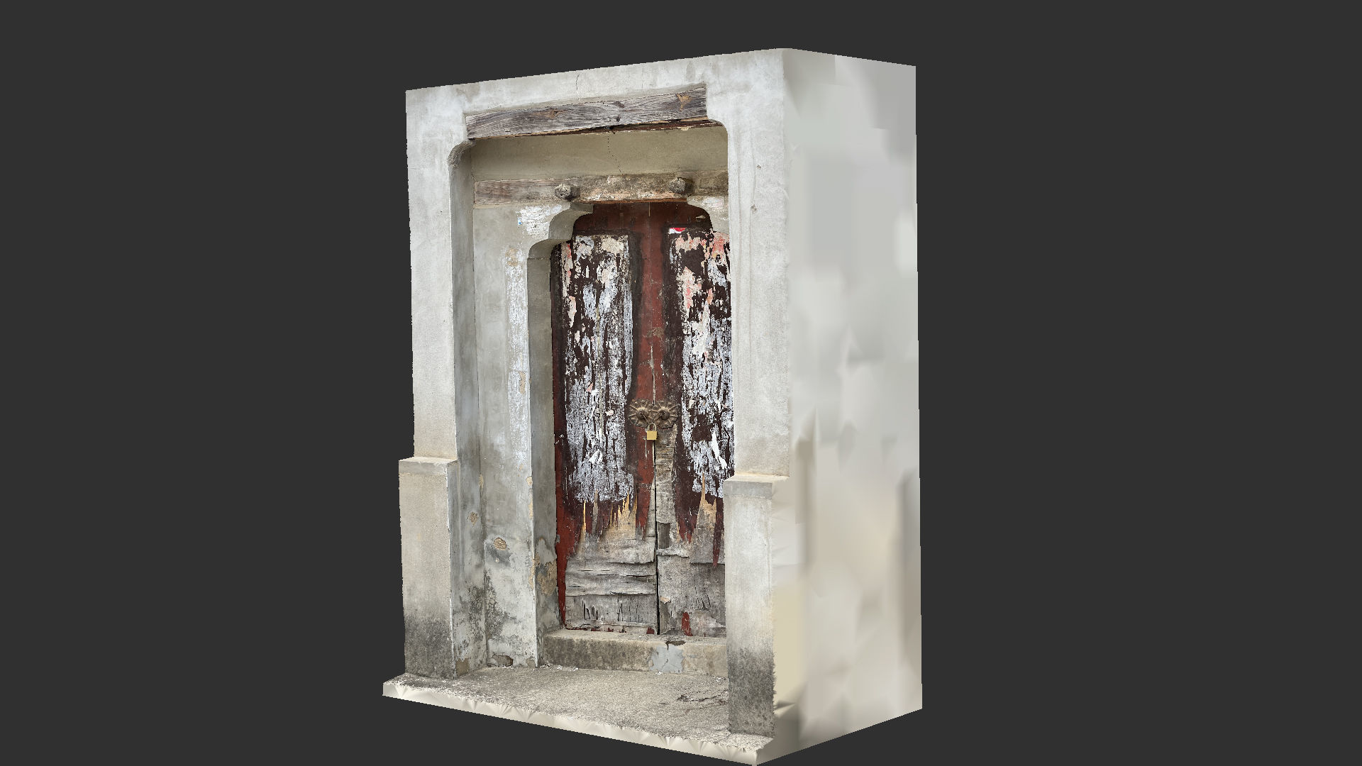 Chinese style rural house gate 3d scan 3D model_20