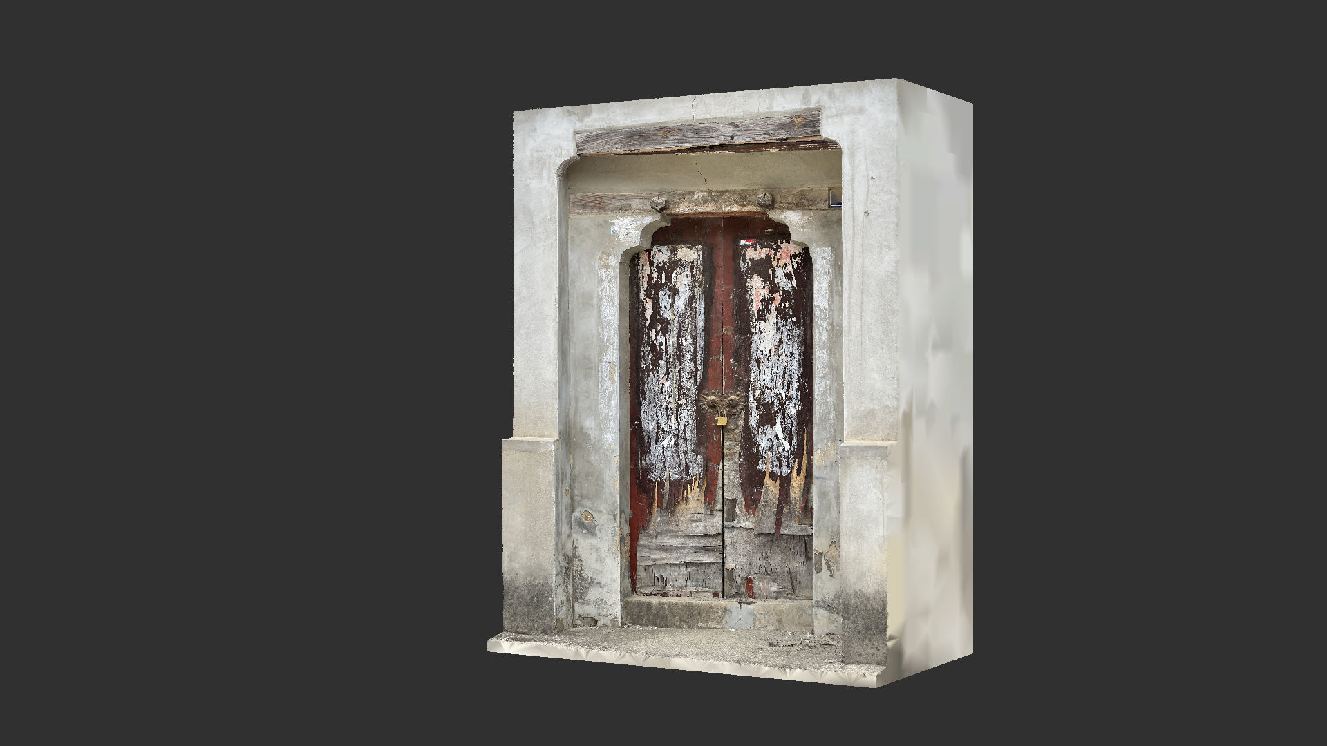 Chinese style rural house gate 3d scan 3D model_2