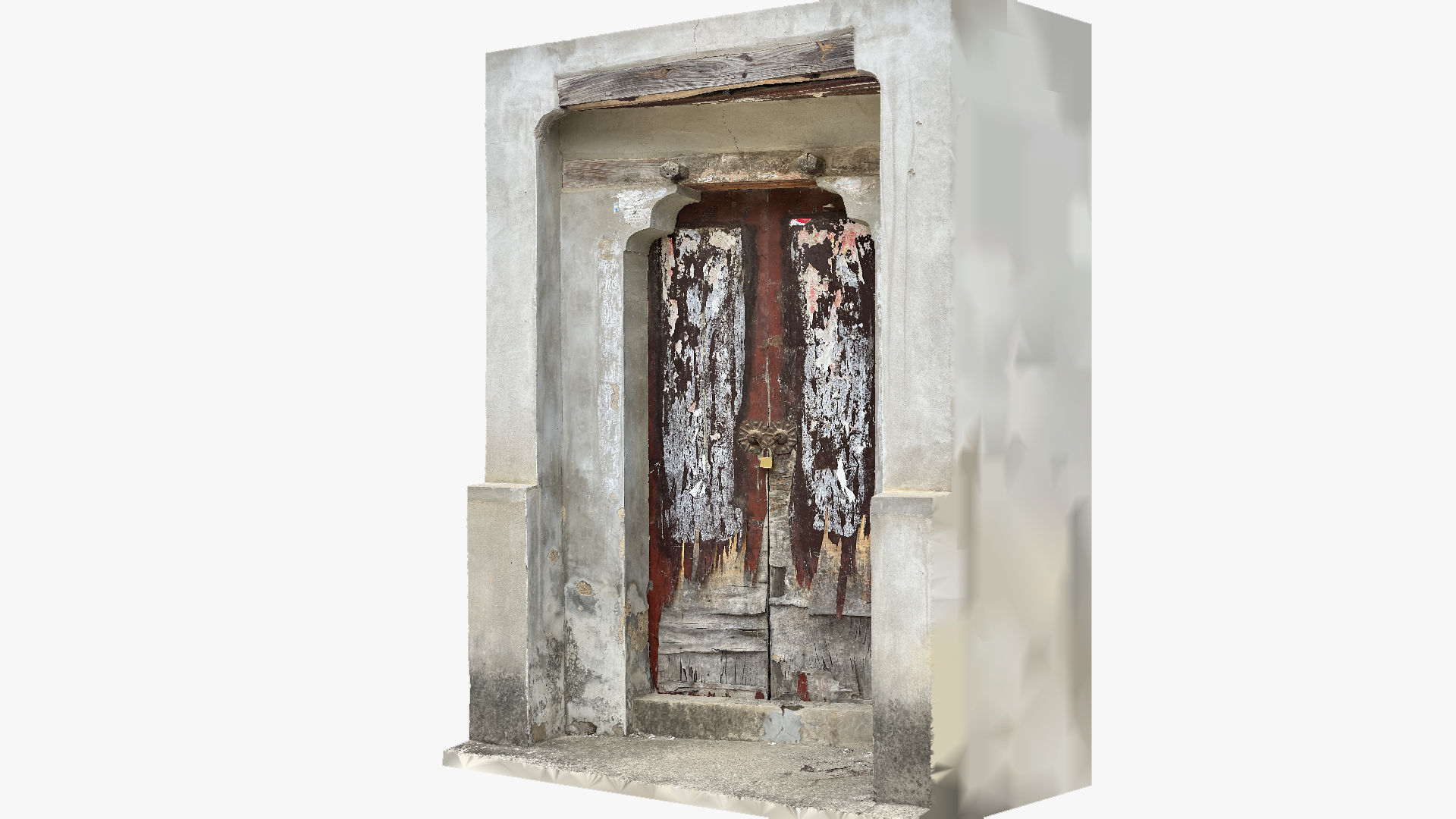 Chinese style rural house gate 3d scan 3D model_3