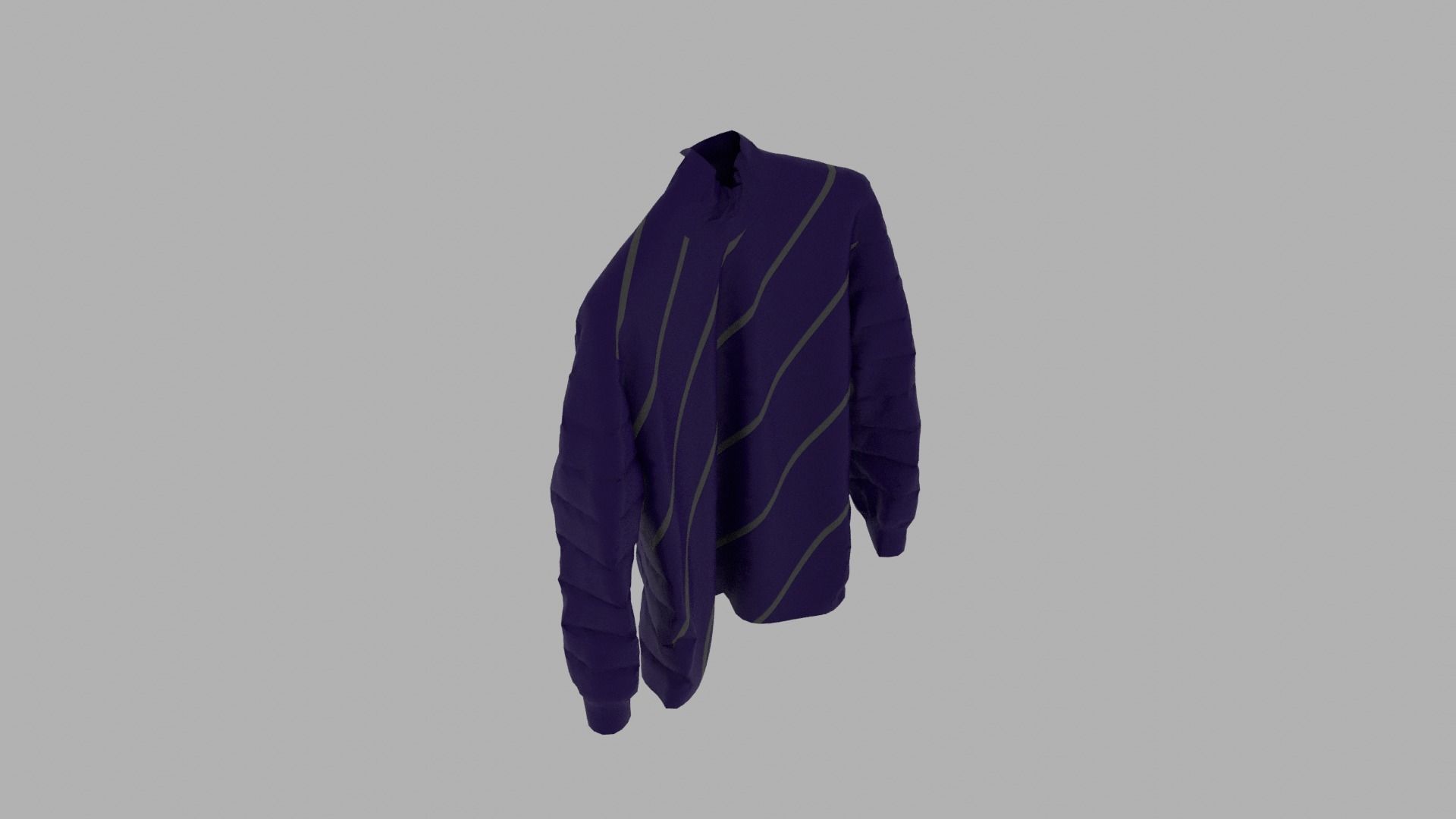 Sweater long sleeved racing shirt Low-poly 3D model_7