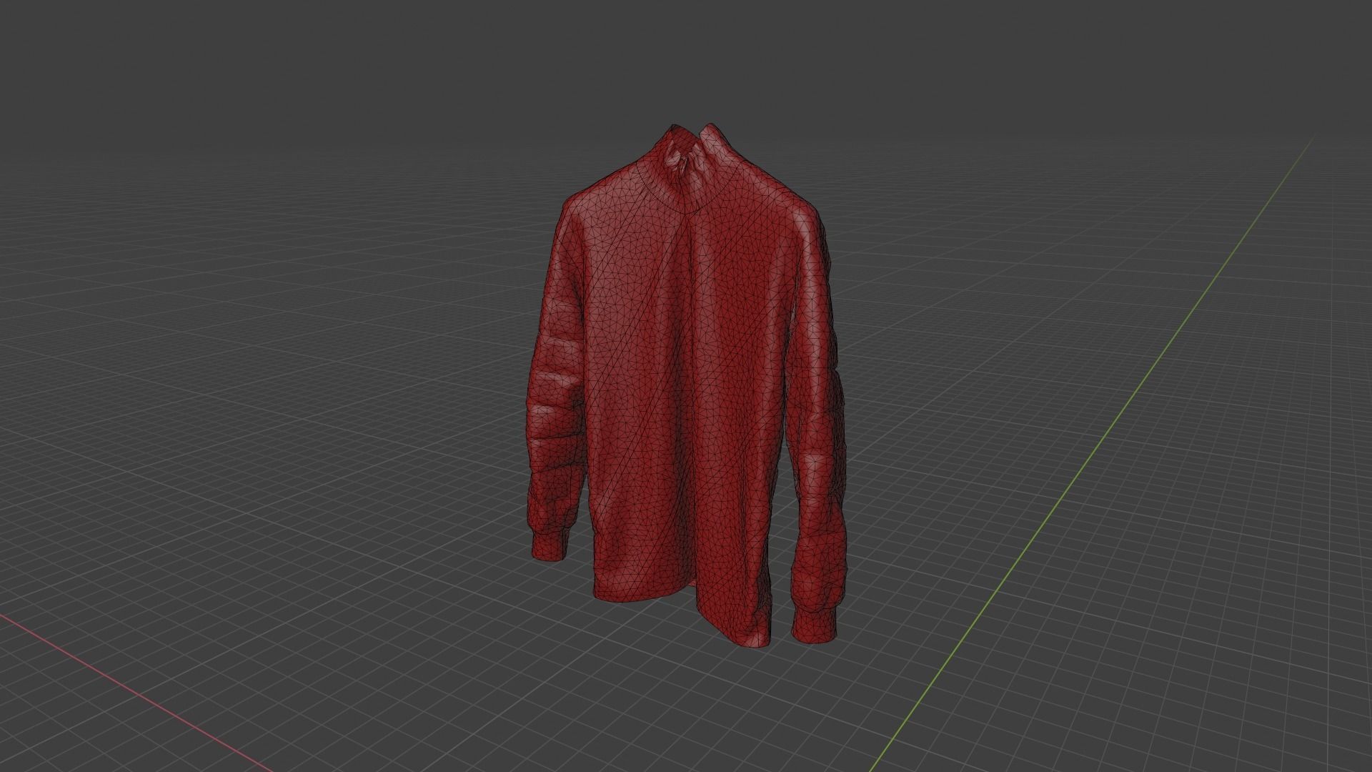 Sweater long sleeved racing shirt Low-poly 3D model_9