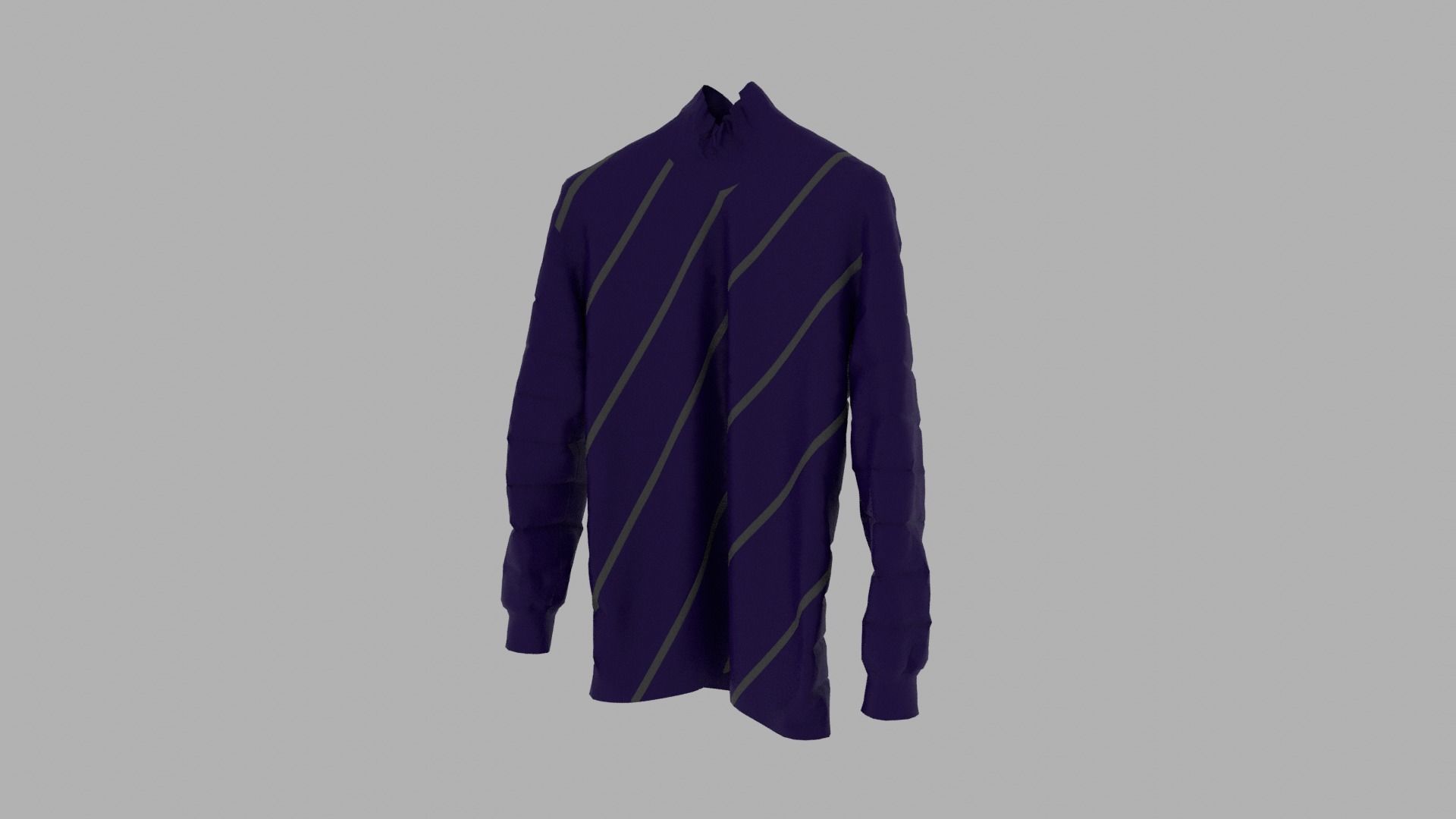 Sweater long sleeved racing shirt Low-poly 3D model_2