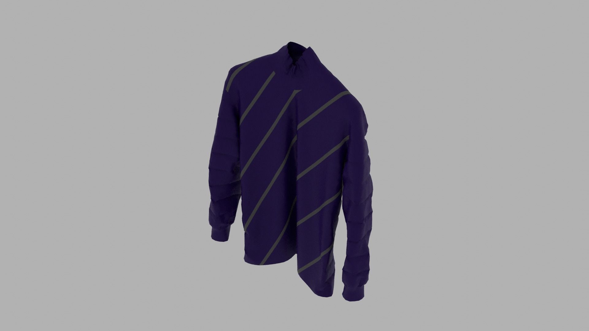Sweater long sleeved racing shirt Low-poly 3D model_6