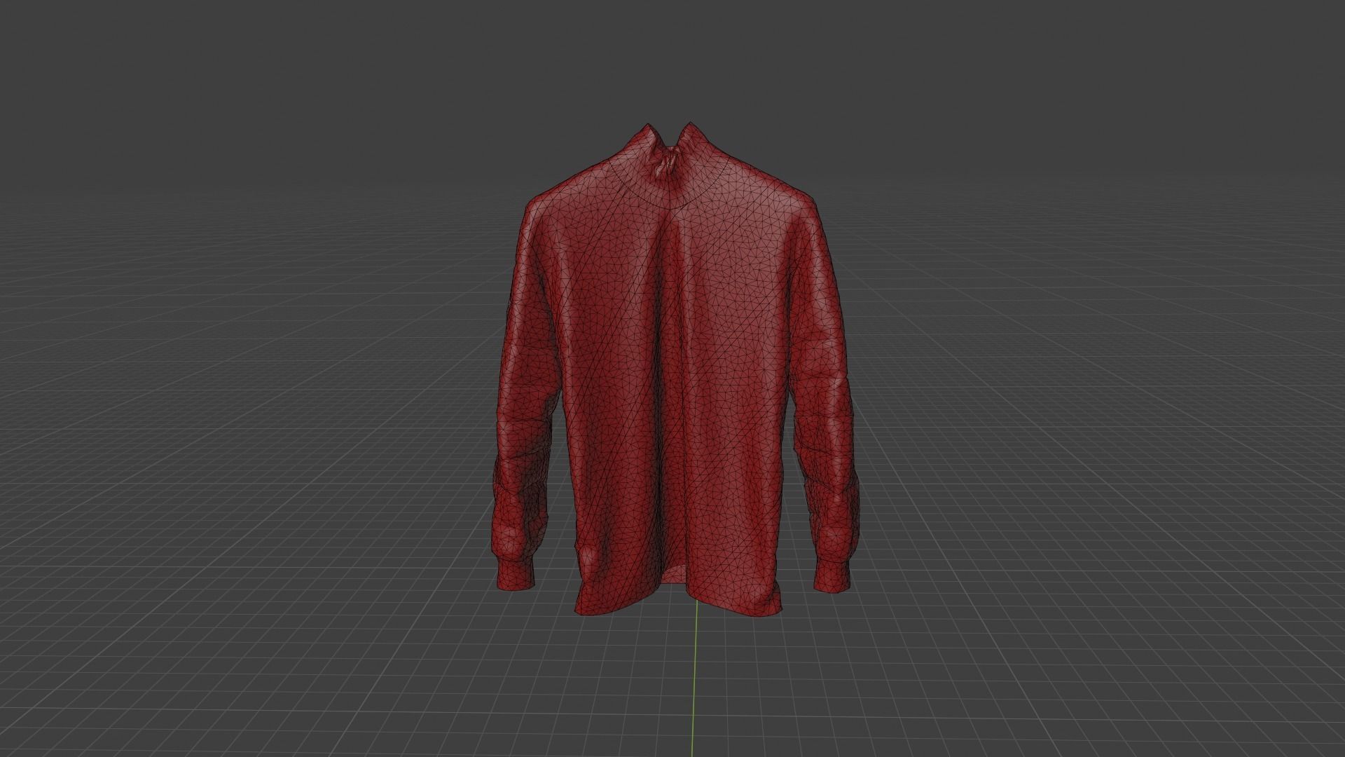 Sweater with stripes Low-poly 3D model_8