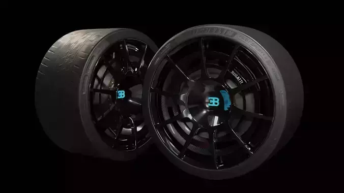 Bugatti Chiron Pur Sport carbon fiber Wheels