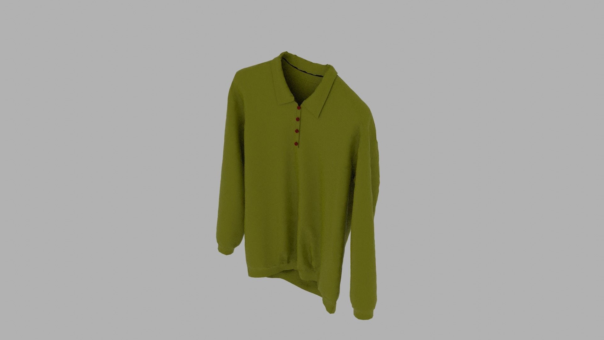 Sweater polo shirt on hanger Low-poly 3D model_6