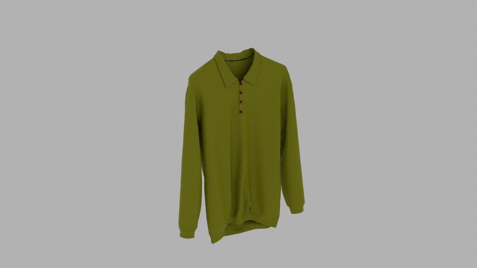Sweater polo shirt on hanger Low-poly 3D model_4