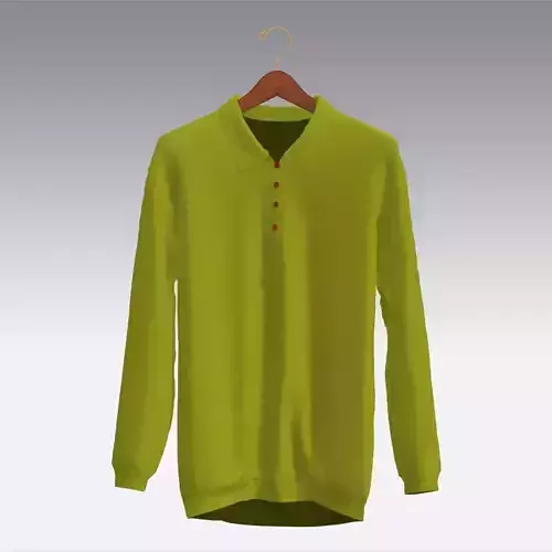Sweater polo shirt on hanger