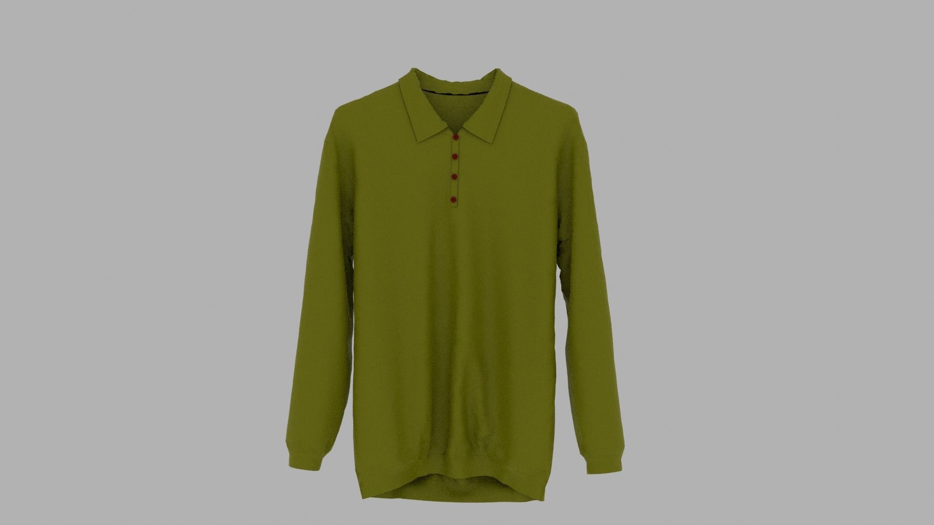 Sweater polo shirt on hanger Low-poly 3D model_1