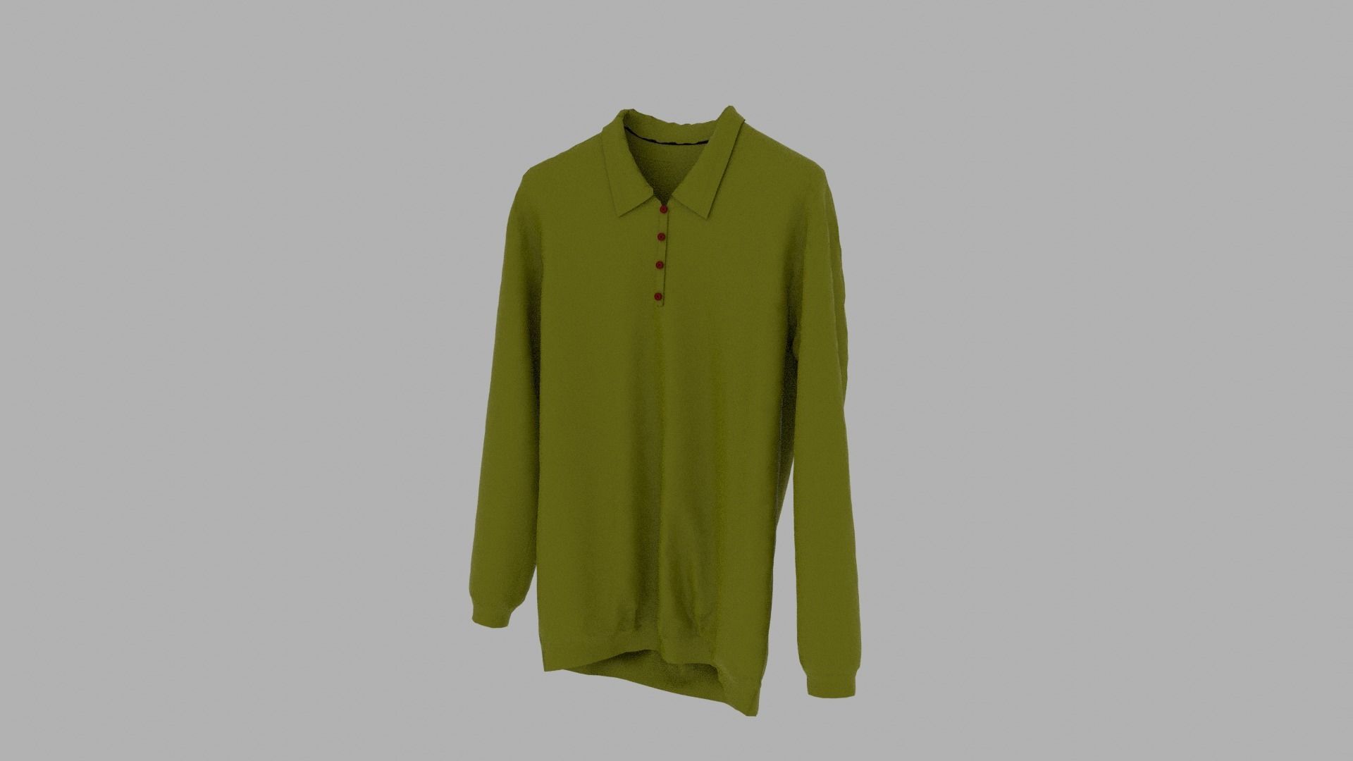 Sweater polo shirt on hanger Low-poly 3D model_2
