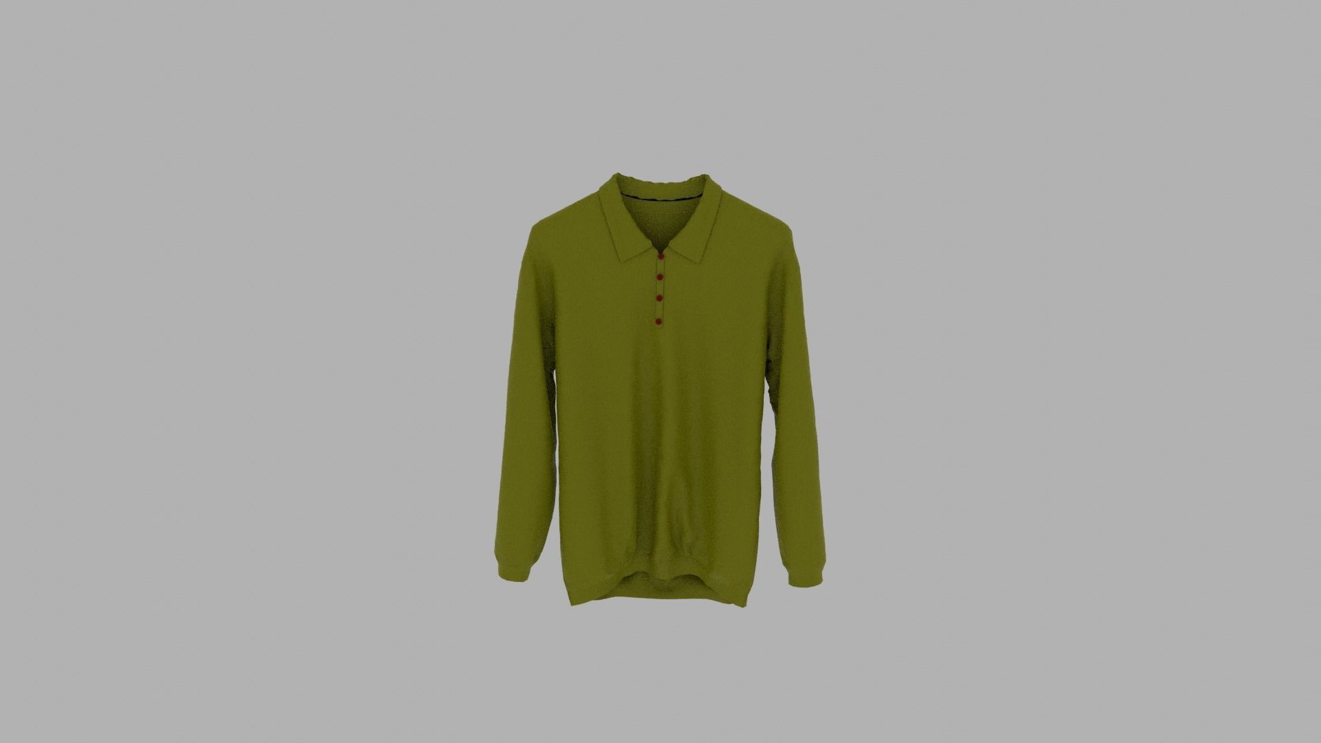Sweater polo shirt on hanger Low-poly 3D model_5
