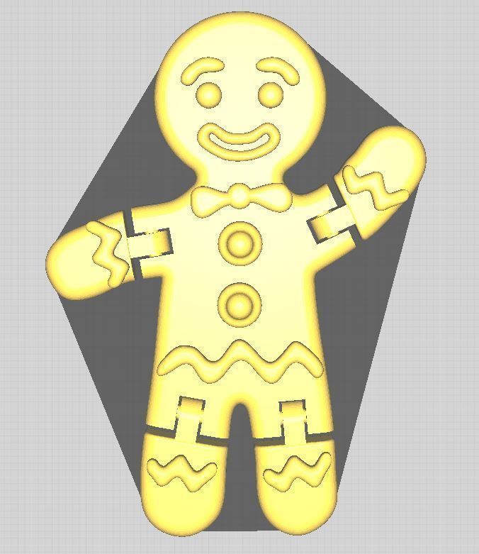 Articulated Gingerbread Man 3D print model_1