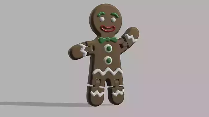 Articulated Gingerbread Man 3D print model