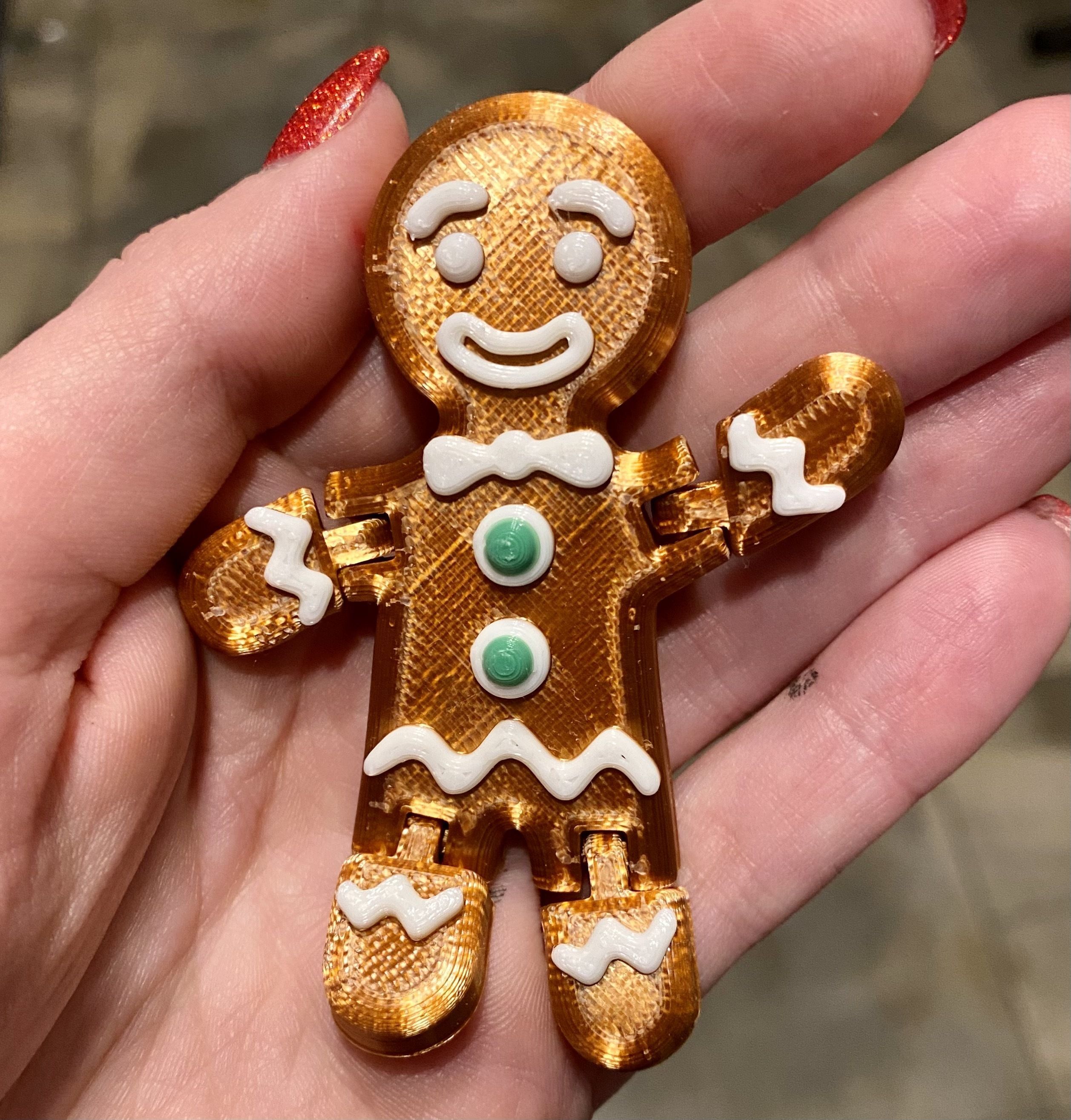 Articulated Gingerbread Man 3D print model_3
