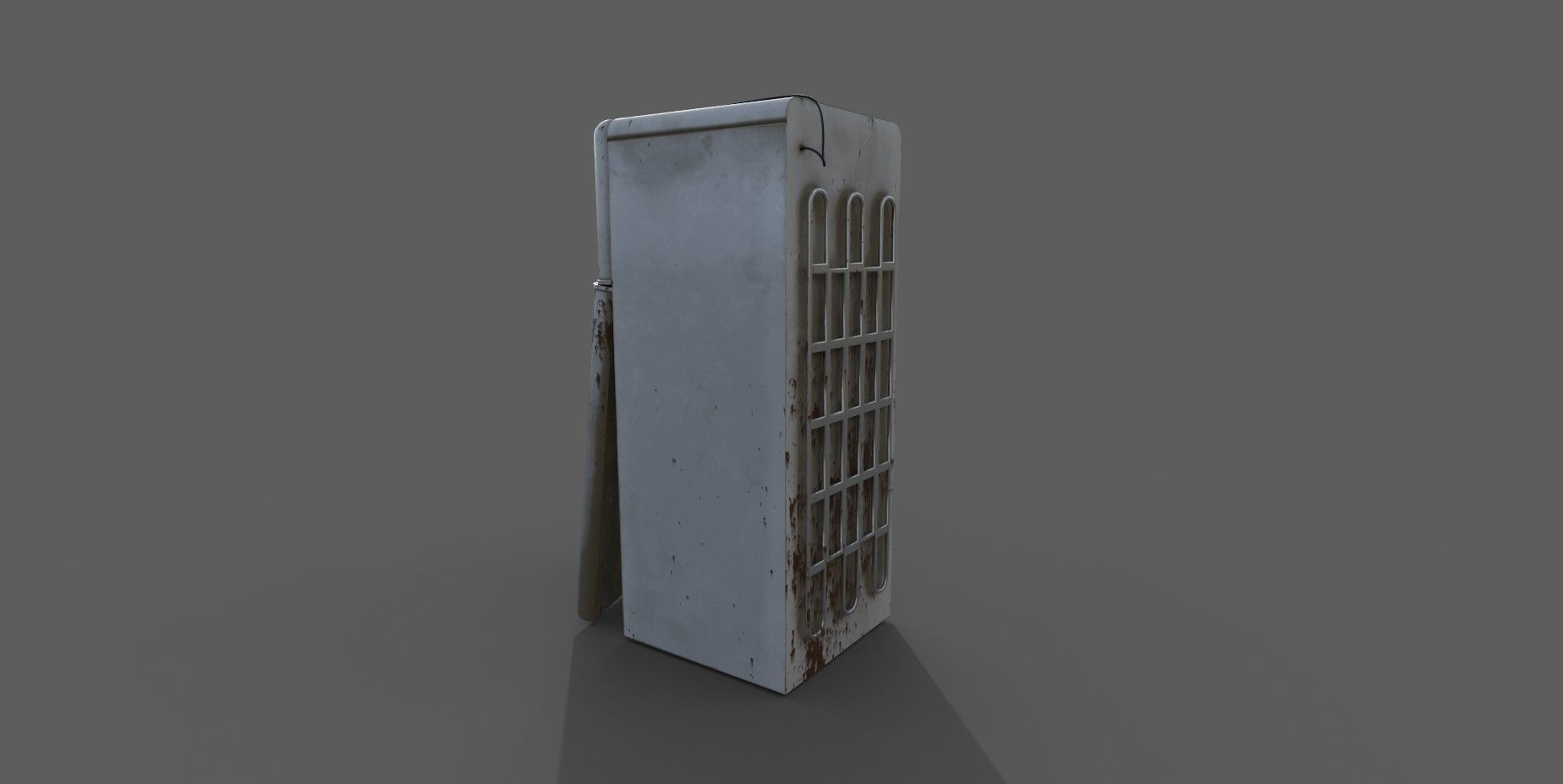 Older Fridge Refrigator 3D Model Game Ready Wtih Blender Low-poly 3D model_2