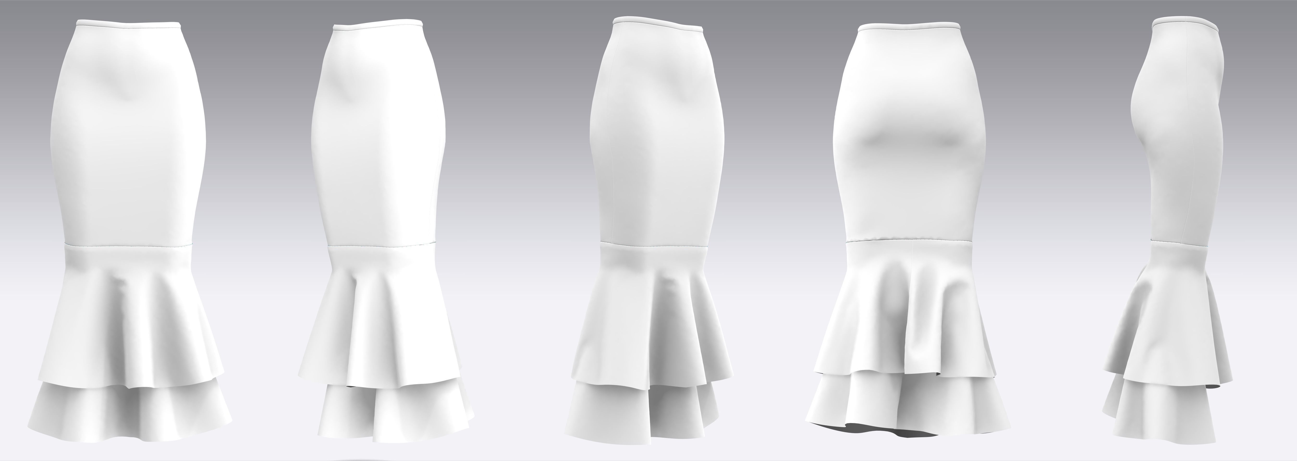 Skirt Outfits MD CLO 3D zprj project files 3D model_13