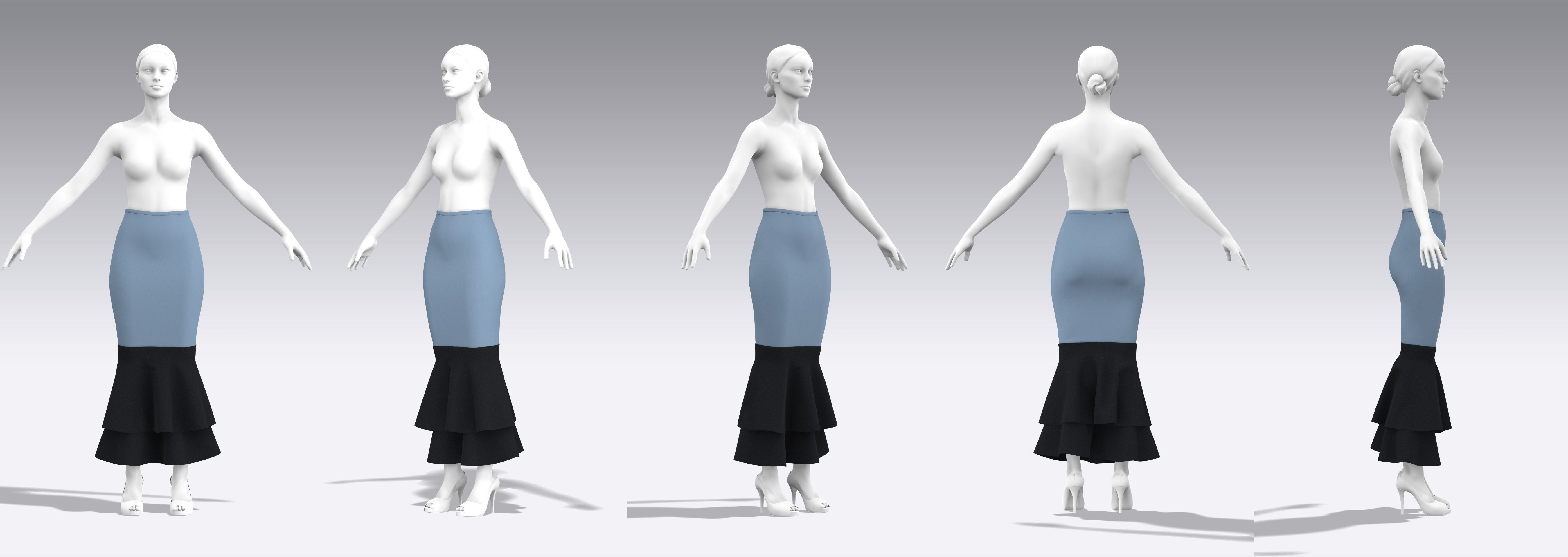 Skirt Outfits MD CLO 3D zprj project files 3D model_19
