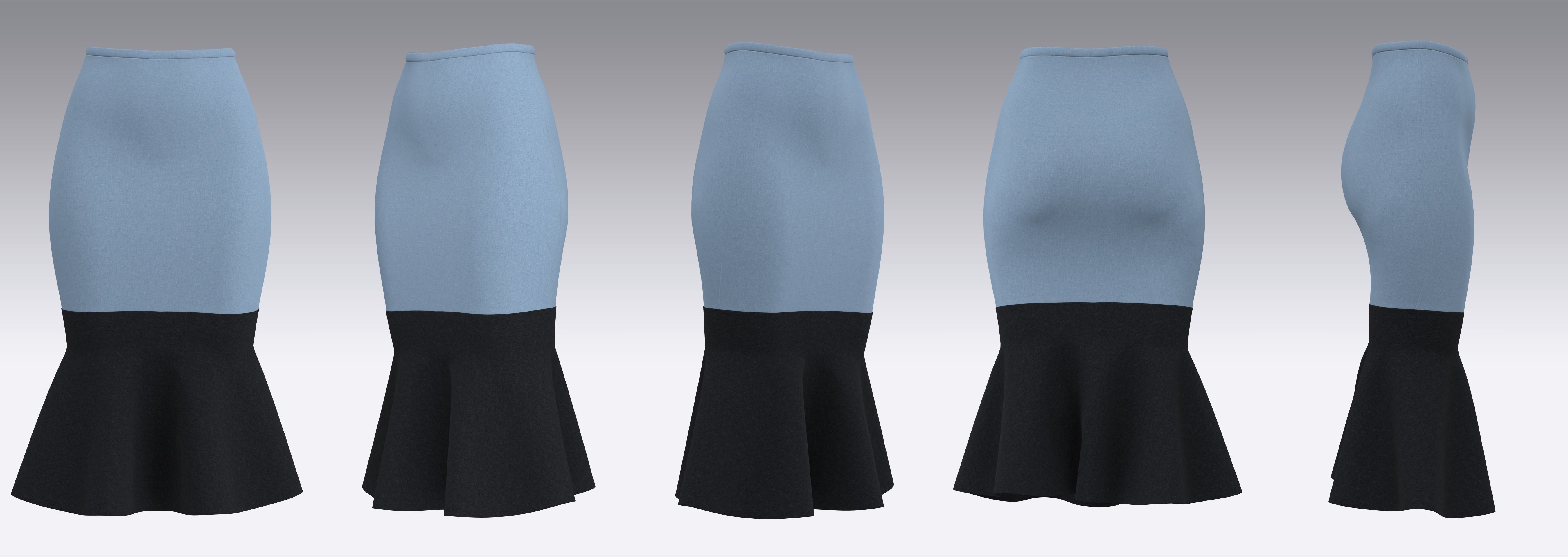 Skirt Outfits MD CLO 3D zprj project files 3D model_8