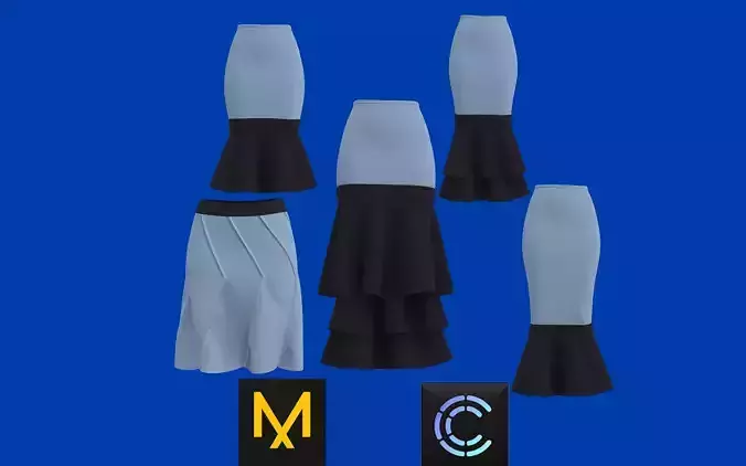 Skirt Outfits MD CLO 3D zprj project files 3D model