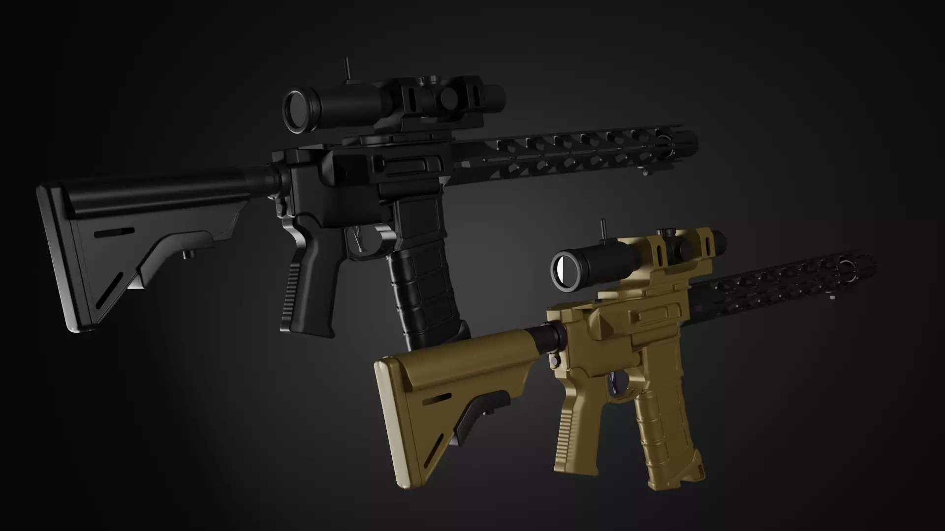 GUN 3D Model stngr model 3D model_0