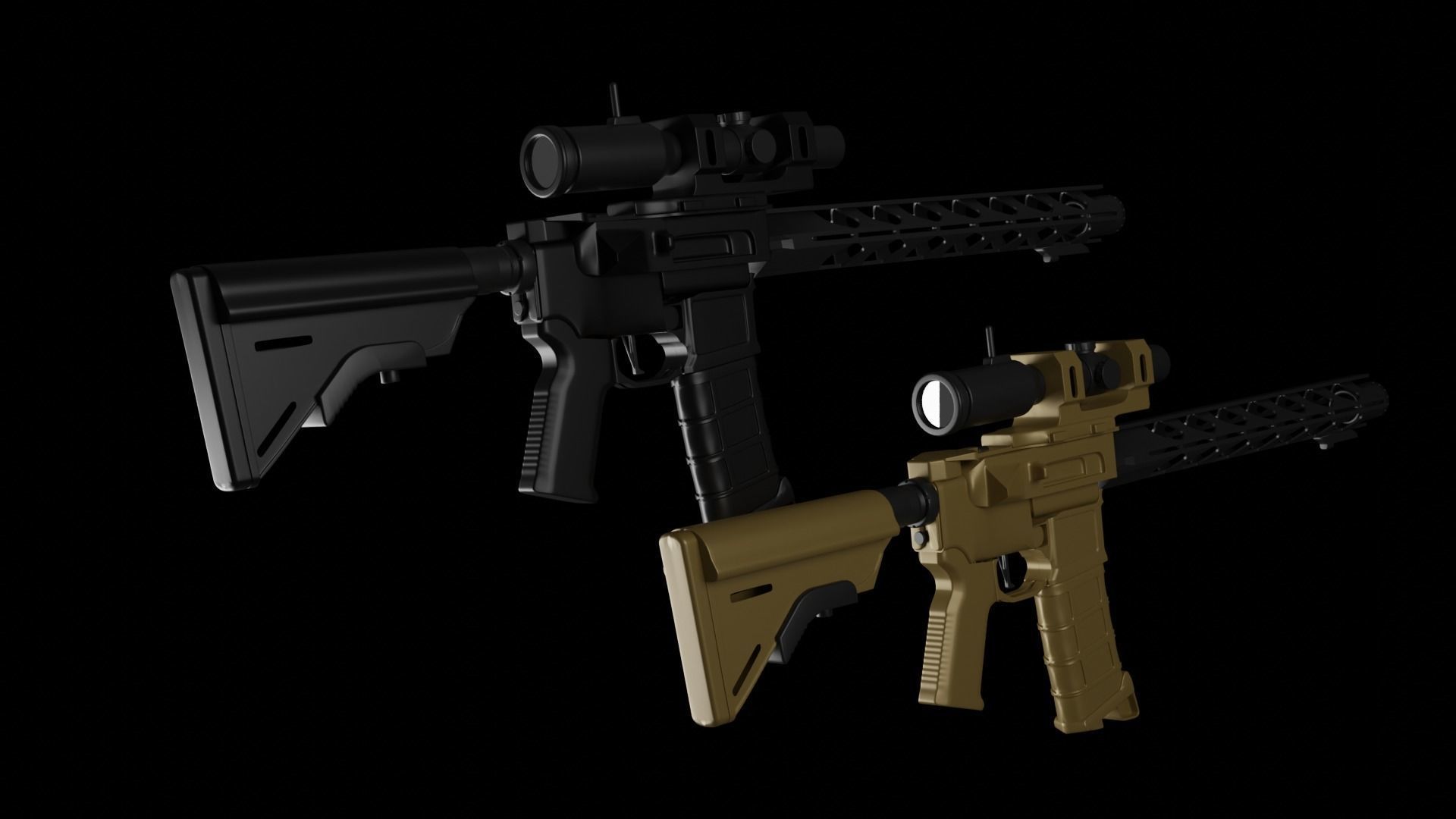 GUN 3D Model stngr model 3D model_3