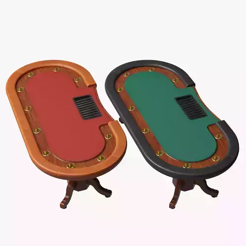 Poker Table 3D Low-poly 3D model