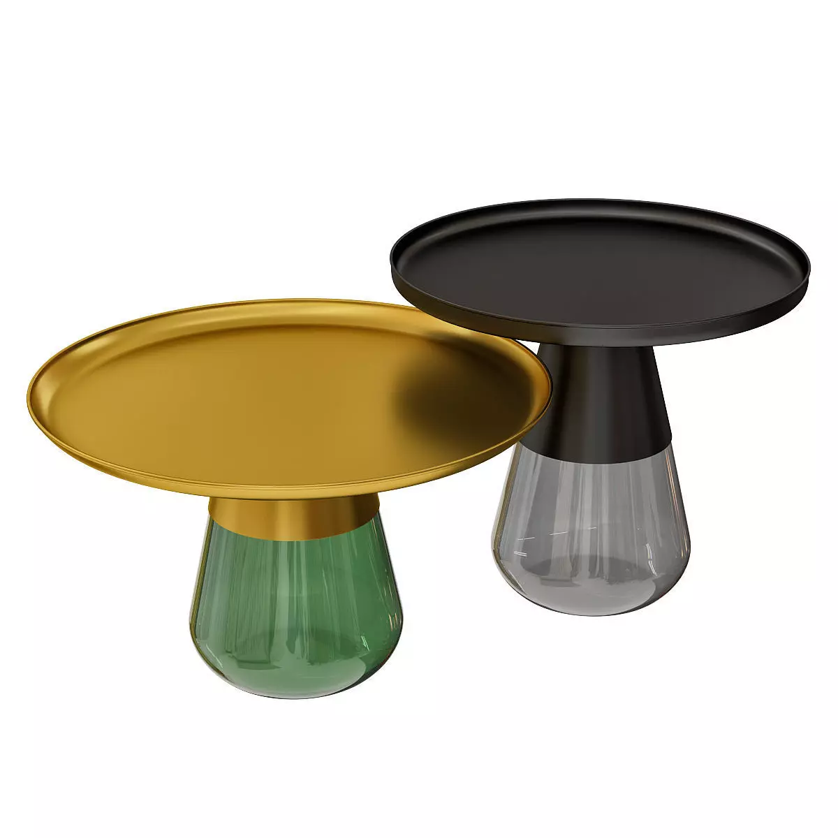 Scandinavian style metal coffee table 3D model_0