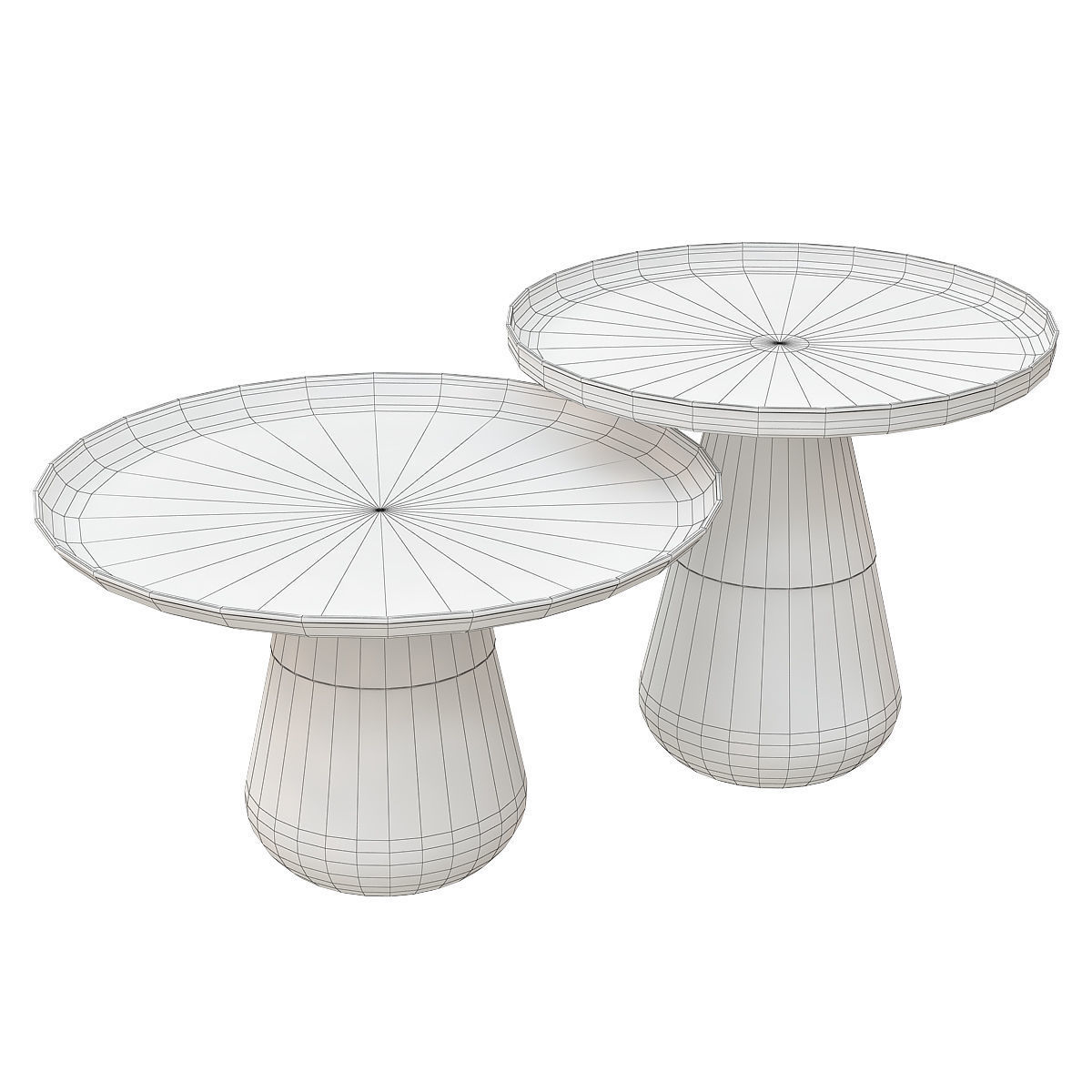 Scandinavian style metal coffee table 3D model_3