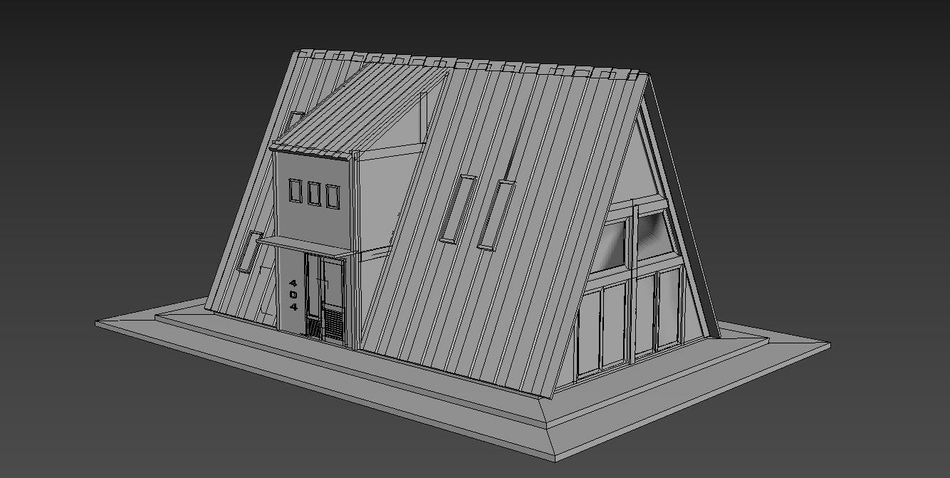 Two Storey A - Frame tiny house 3D model_7