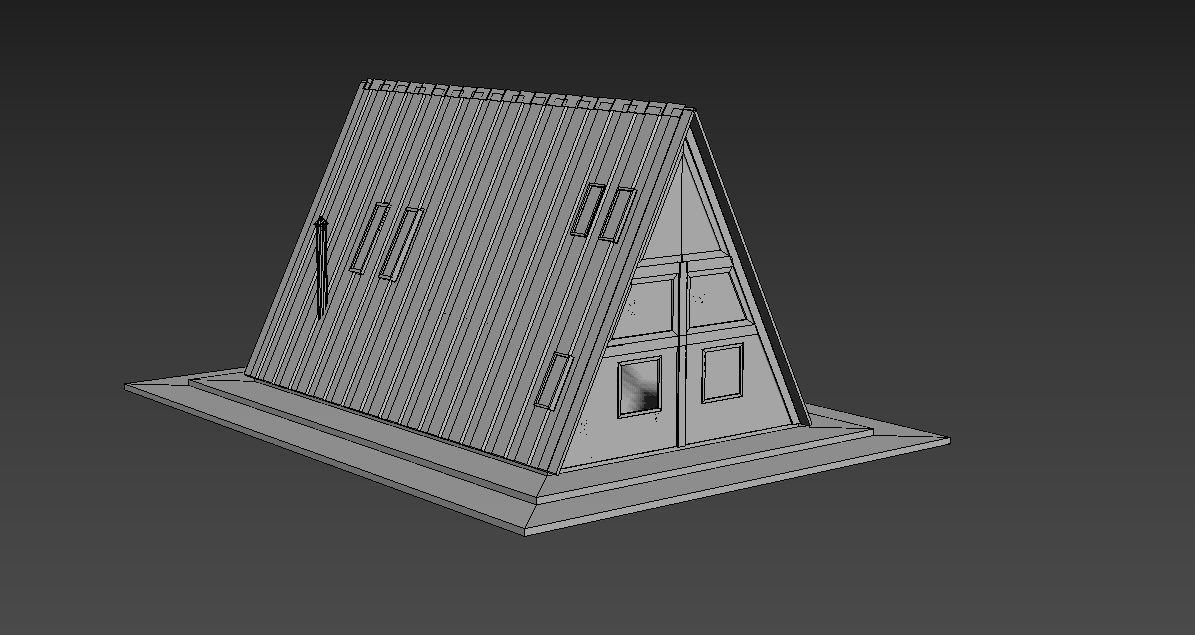 Two Storey A - Frame tiny house 3D model_6