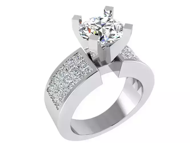 Engagement Diamond Ring   3378 3D print model 