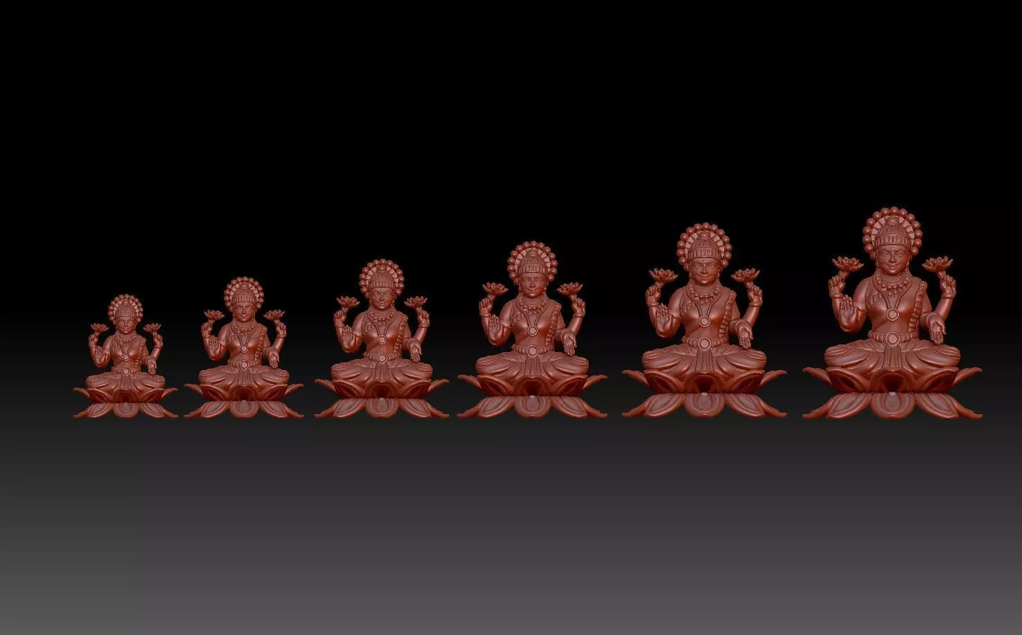 Laxmi  Hindu God murti 3D print model_0