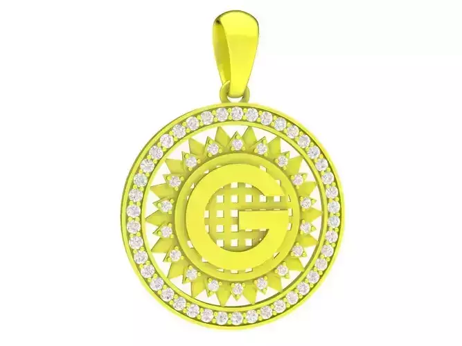 diamond letter G pendant 4353