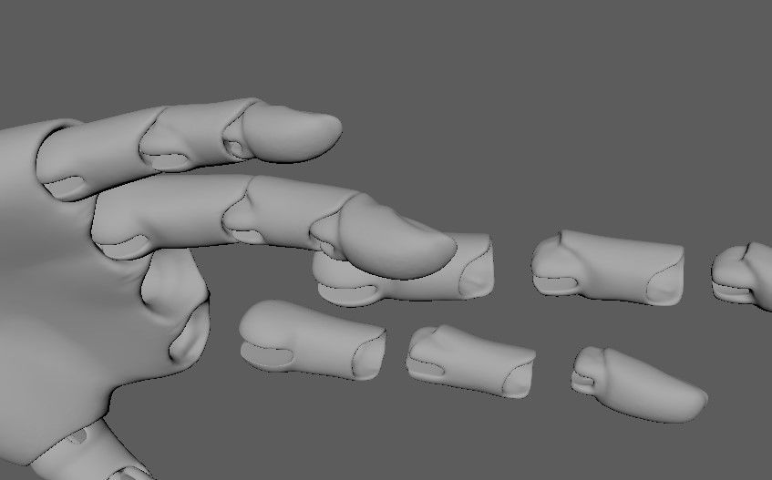 BJD doll ball joint doll women hand 3D print model_29