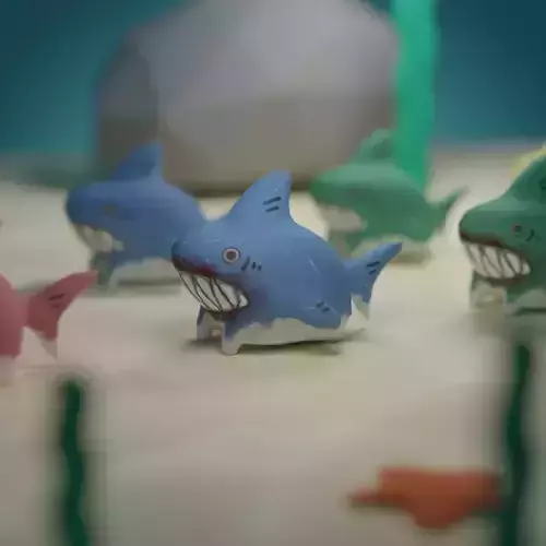 Lowpoly 3D Stuffed Shark Pack
