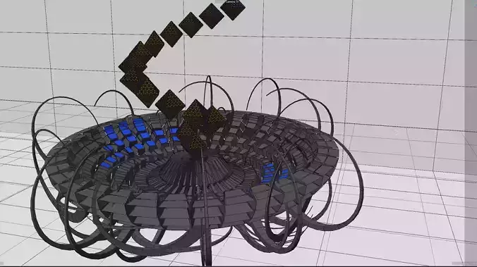 Abstract sci fi thingy Low-poly 3D model