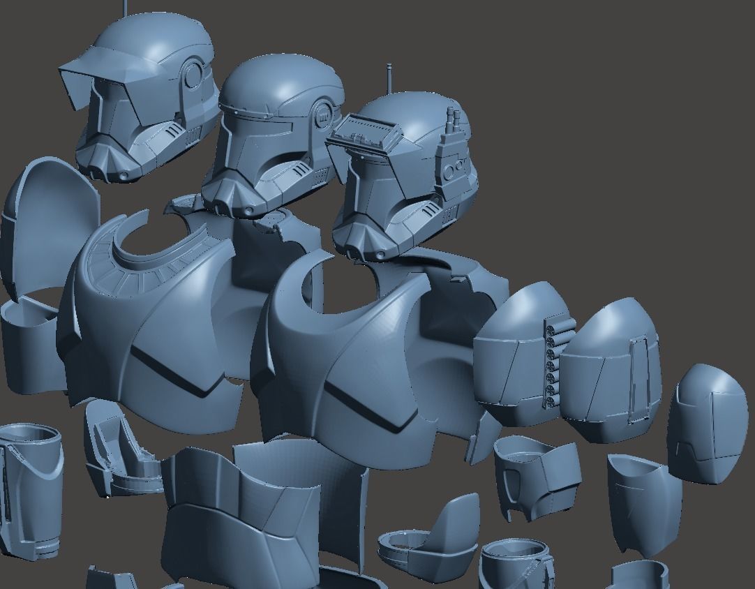 Full Clone Republic Commando Armor OneSix OneSixth 12inch 3D print model_9