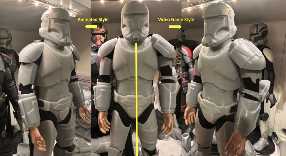 Full Clone Republic Commando Armor OneSix OneSixth 12inch 3D print model_1