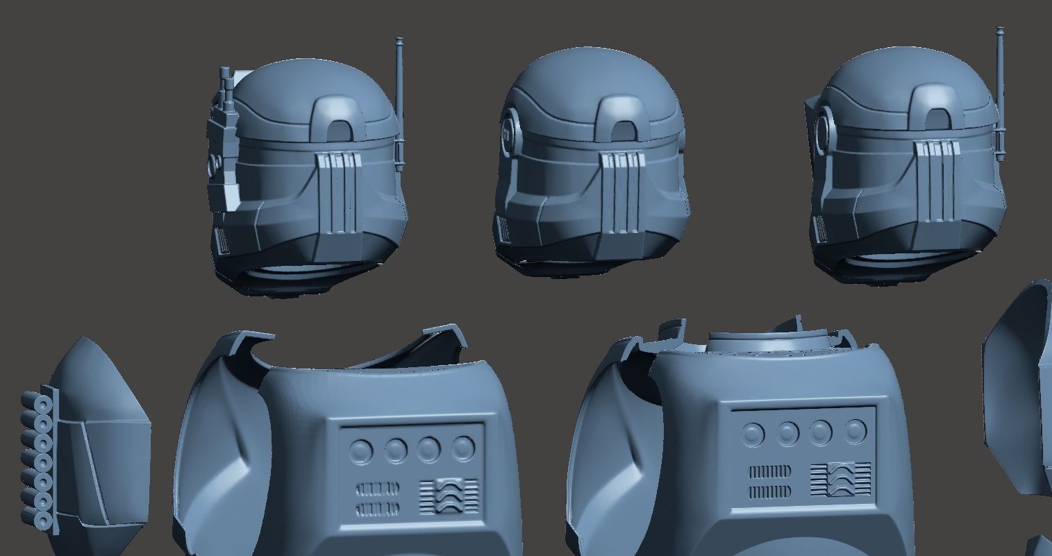 Full Clone Republic Commando Armor OneSix OneSixth 12inch 3D print model_8