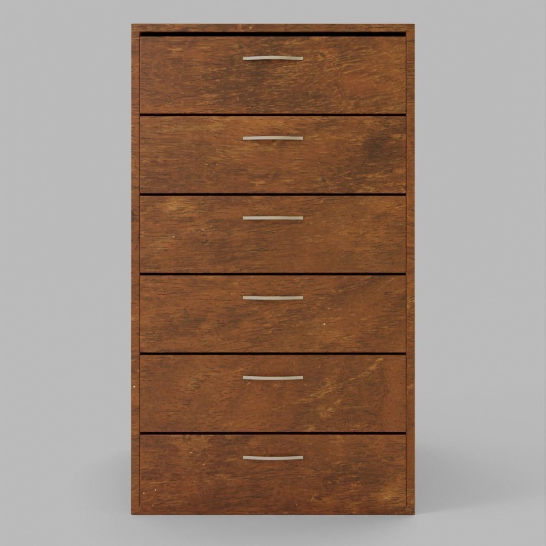 cabinet furniture Low-poly 3D model_6