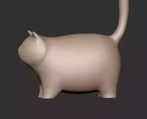 Abstract Chonky Cat Sculpture