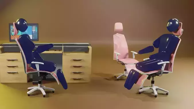 Office desk and chair