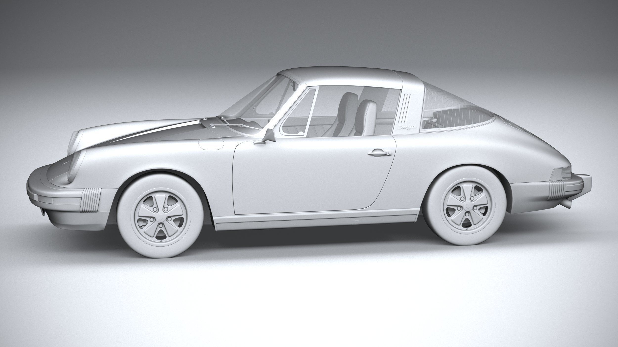 Porsche 911 Targa 1974 3D model_22