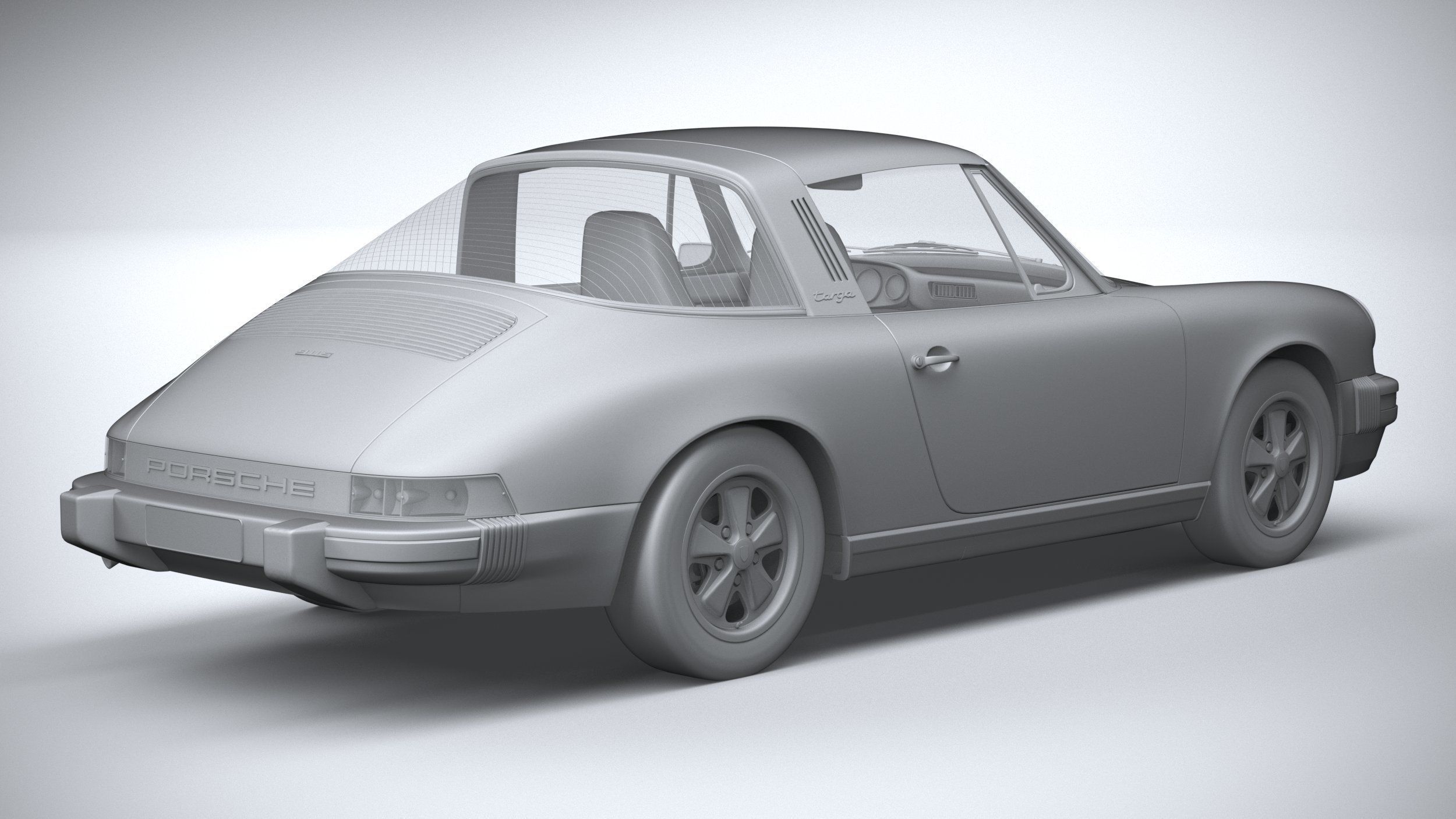 Porsche 911 Targa 1974 3D model_25