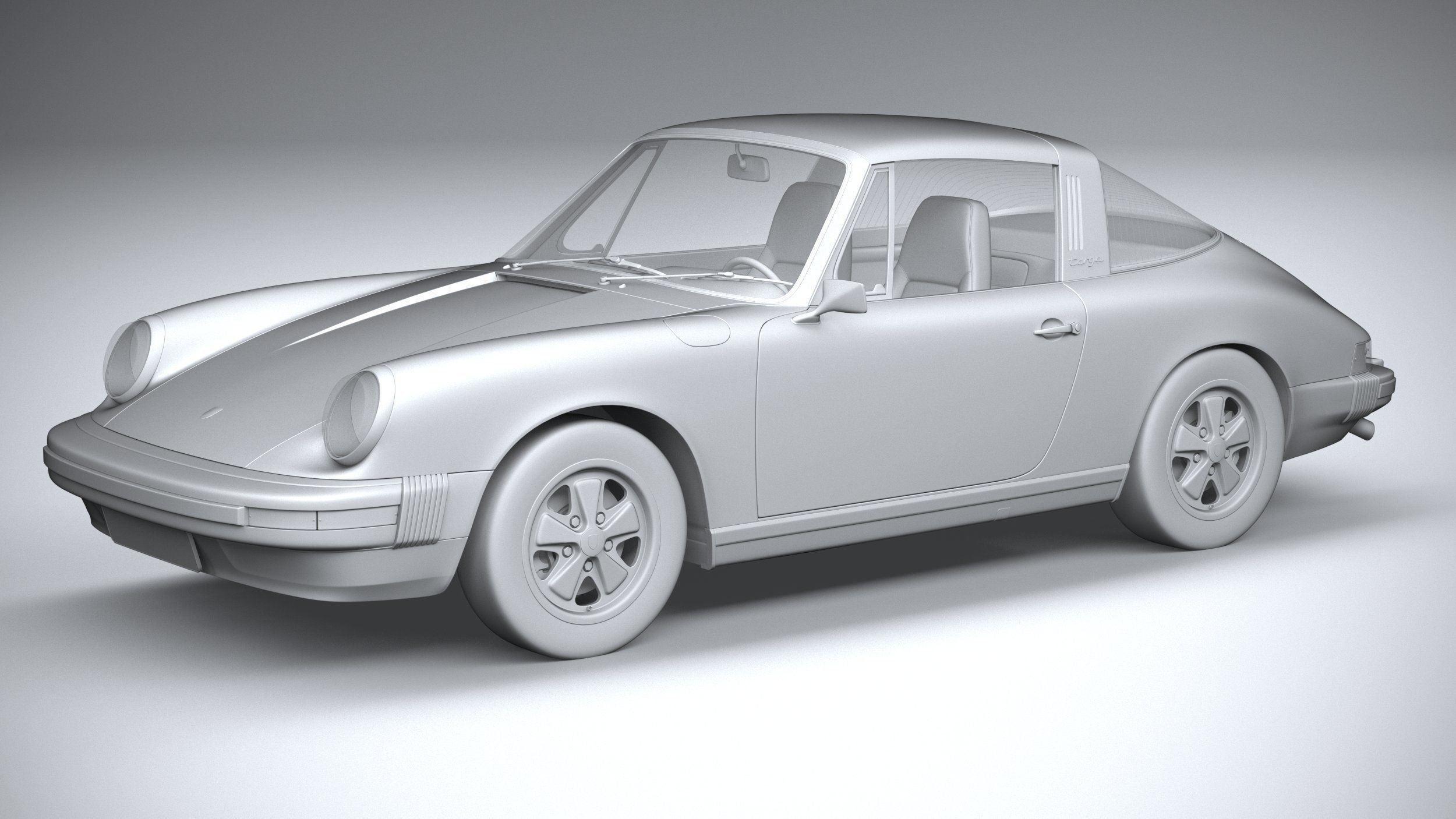 Porsche 911 Targa 1974 3D model_19