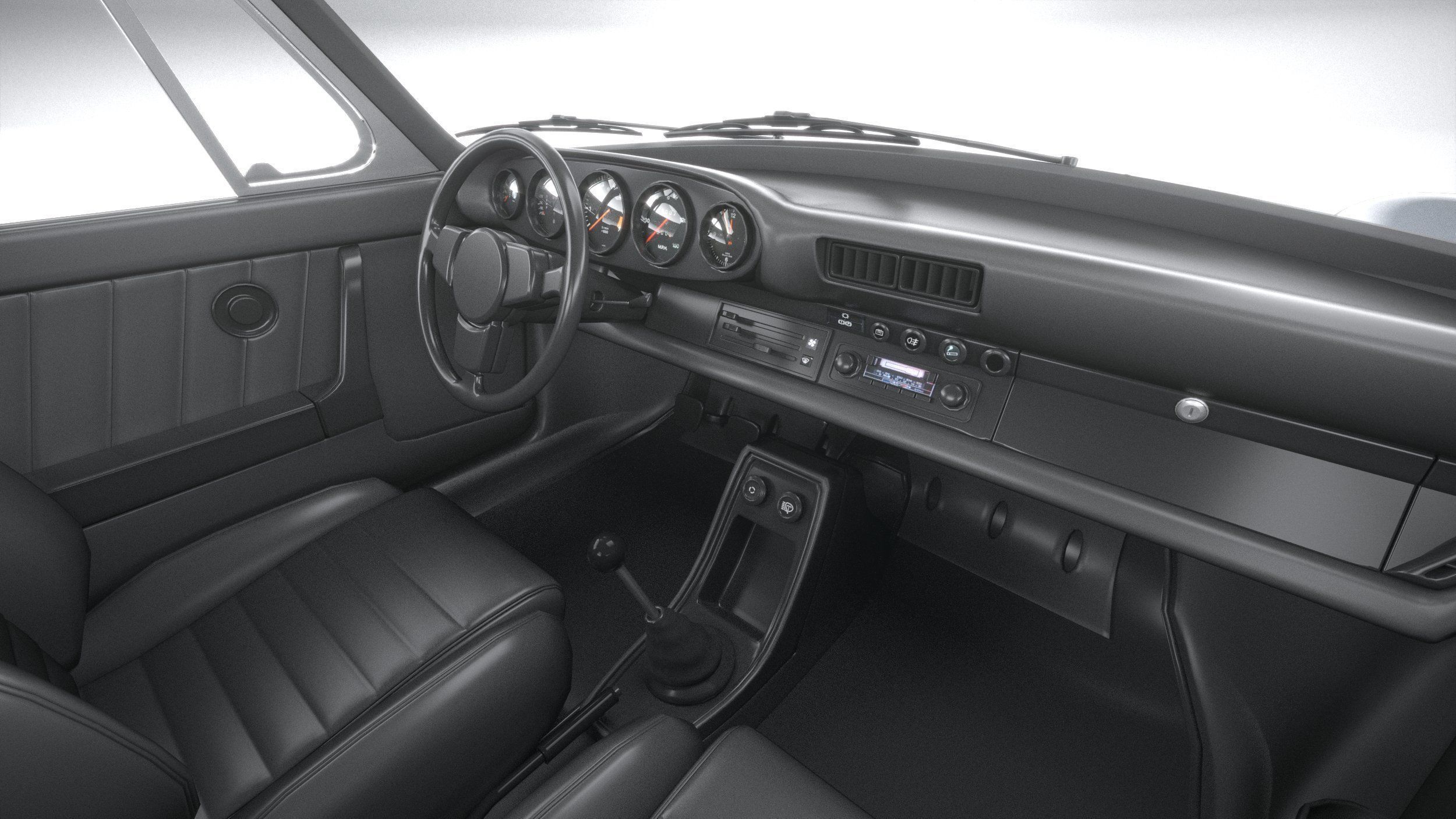 Porsche 911 Targa 1974 3D model_26